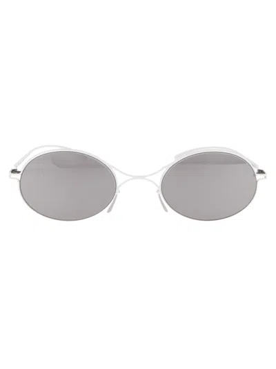 Mykita Mmesse001 Sunglasses In 333 E13 White Warm Grey Flash