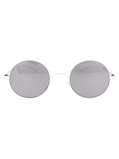 Mykita Mmesse002 Sunglasses In E13 White Warmgrey Flash