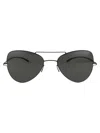 Mykita E6 Dark Grey Dark Purple Flash Metal Sunglasses In Brown