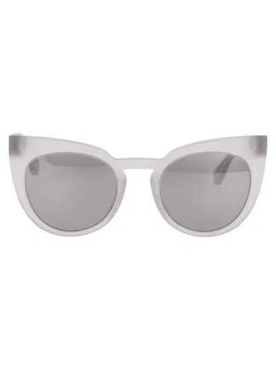 Mykita Mmraw005 Sunglasses In 817 Raw Coconut Water Warm Grey Flash
