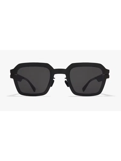 Mykita Mott Sunglasses In Black Dark Grey Solid