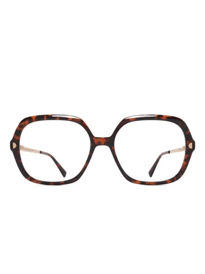 Mykita Nanna Geometric Glasses In Brown