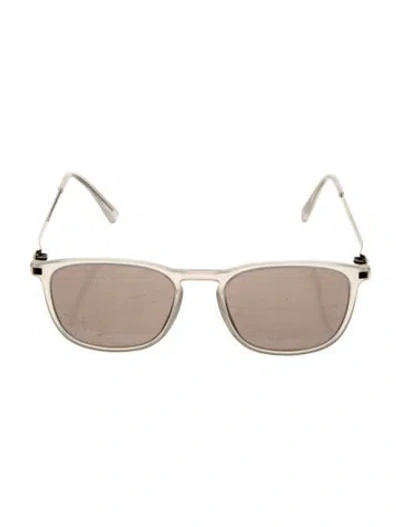 Pre-owned Mykita Narrow Tinted Sunglasses In Clear/silver