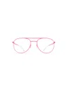 Mykita Niken Eyewear In Neon Pink Clear