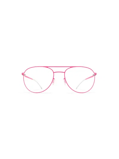 Mykita Niken Eyewear In Neon Pink Clear