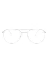 Mykita Niken Pilot-frame Glasses In Silver