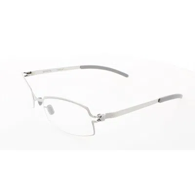 Mykita No1-emilia-silver Demo Irregular Unisex Eyeglasses No1-emilia 001 In White