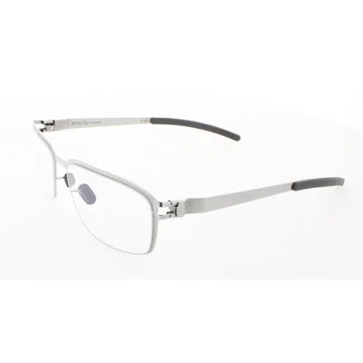 Mykita No1-jonas-shinny-silver Demo Pilot Unisex Eyeglasses No1-jonas 051 53 In White