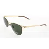 Mykita No1 Sun-karen-glossy Gold Green Oval Unisex Sunglasses No1 Sun-karen 013 52 In Green
