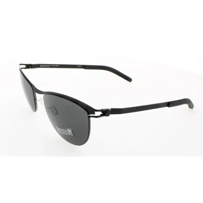 Mykita No1 Sun-karen-silver Black Grey Oval Unisex Sunglasses No1 Sun-karen 052 52 In Brown