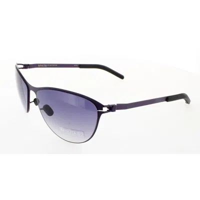 Mykita No1 Sun-laetita-violet Violet Gradient Oval Unisex Sunglasses No1 Sun-laetita 081 57 In Blue