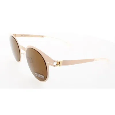 Mykita No1 Sun-marlene-safrane Brown Round Unisex Sunglasses No1 Sun-marlene 139 51