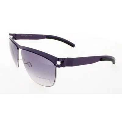 Mykita No1 Sun-xenia-silver Violet Violet Gradient Rectangular Unisex Sunglasses No1 Sun-xenia 107 6 In Purple