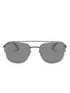 Mykita Arlo Pilot-frame Sunglasses In Black
