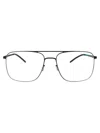 Mykita Navy Clear Steel Glasses In Black