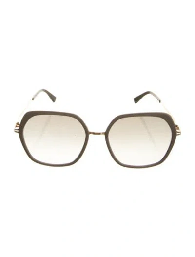 Pre-owned Mykita Oversize Gradient Sunglasses In Gold