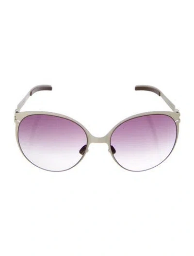 Pre-owned Mykita Oversize Gradient Sunglasses In White