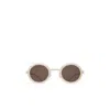 Mykita Pearl Sun A89-shiny Silver/blonde Sunglasses In 918