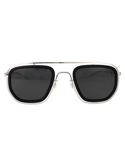Mykita Pitch Black/shiny Silver Mylon Sunglasses