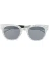 Mykita Python-print Wayfarer-frame Sunglasses In Silver
