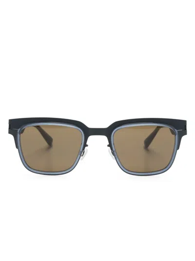 Mykita Raymond Clubmaster-frame Tinted Sunglasses In Blau