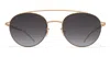 Mykita Reva - Pow1 / Champagne Gold Sunglasses In Brown