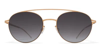 Mykita Reva - Pow1 / Champagne Gold Sunglasses In Brown