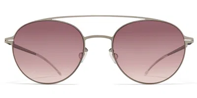 Mykita Reva 319 Occhiali Da Sole Argentati Per Uomo In Pink