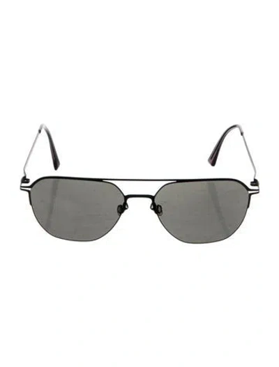 Pre-owned Mykita Riccardo Aviator Sunglasses In Black