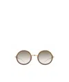 Mykita Round Frame Sunglasses In White