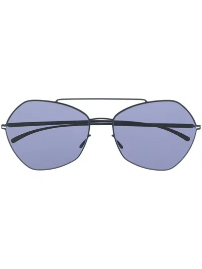 Mykita Round-frame Tinted Glasses In Blue