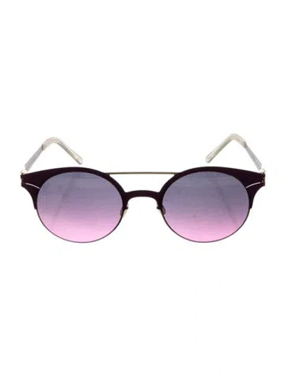 Pre-owned Mykita Round Gradient Sunglasses In Purple