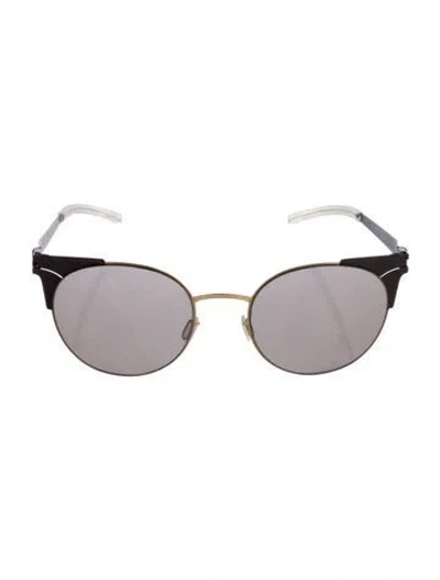 Pre-owned Mykita Round Tinted Sunglasses In Black