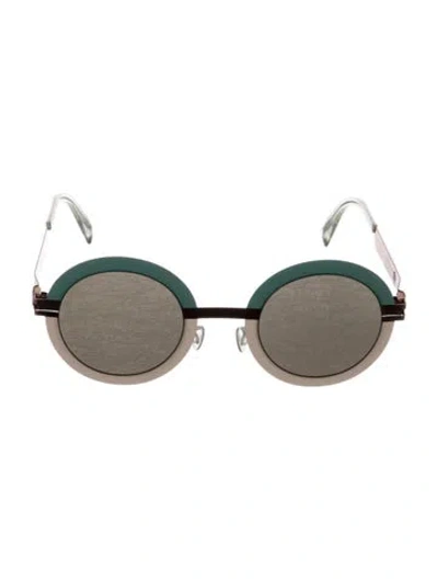 Pre-owned Mykita Round Tinted Sunglasses In Orange
