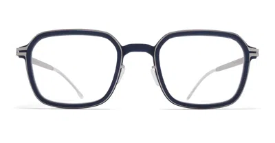 Mykita Rowan - Indigo / Matte Silver Rx Glasses In Blue