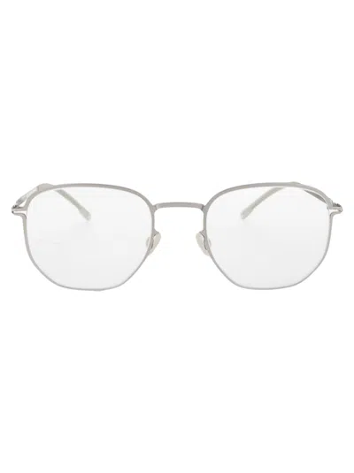 Mykita Shiny Silver Clear Steel Glasses In Metallic