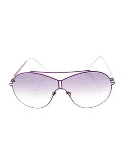 Pre-owned Mykita Shield Gradient Sunglasses In Purple