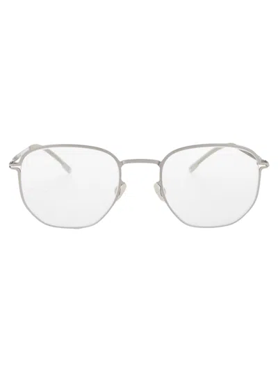 Mykita Shiny Silver Clear Steel Glasses In Metallic