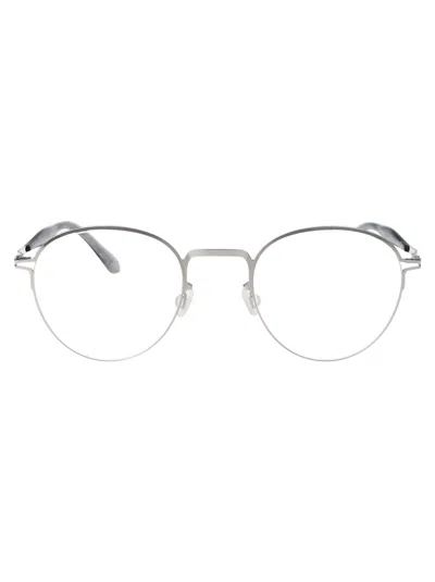 Mykita Shiny Silver Clear Steel Glasses In Gray