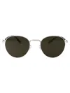 Mykita Shiny Silver Raw Green Solid Steel Sunglasses In Metallic