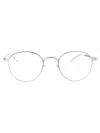 Mykita Shiny Silver Steel Glasses In White