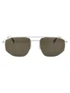 Mykita Shinysilver Rawgreen Solid Nylon Sunglasses In Brown