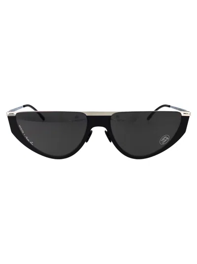 Mykita Silver/black Metal Sunglasses