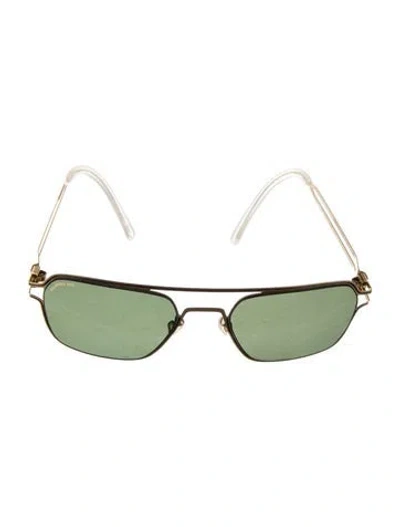 Pre-owned Mykita Sleek Square Sunglasses In Gold