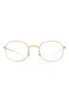 Mykita Solea Round-frame Glasses In Gold