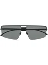 Mykita Soy Shield-frame Sunglasses In Black