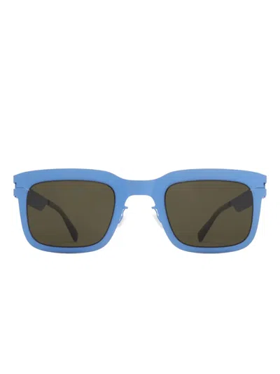 Mykita 方形镜框太阳眼镜 In Blue