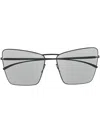 Mykita Square-frame Sunglasses In Schwarz
