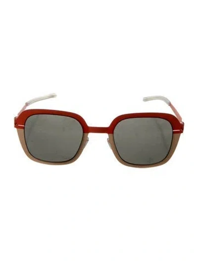 Pre-owned Mykita Square Tinted Sunglasses In Orange