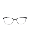 Mykita Stacee Rectangular Frame Glasses In Blackberry